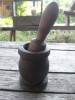 Mojar de lemn masiv cu patina timpului - piesa pentru decor