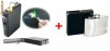Set butelca de whisky din inox + tabachera cu bricheta eleganta