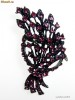 Brosa Buchet Mare cu Cristale Swarovski Roz