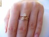 Inel aur rose 18K montura 2 BRILIANTE de cate 0.60 CARATE