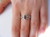 Inel setting designer cu 1.25ct DIAMANTE cognac si albe