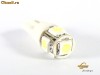 Becuri T10 cu 5 SMD-uri albe