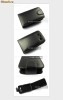 husa neagra piele flip Blackberry 9700