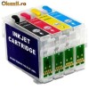 Set 4 cartuse resetabile-refilabile Epson T0601-T0604
