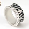Inel Zebra cu cristale Swarovski