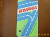 Romania, harta administrativ-rutiera, 1985
