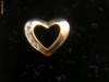 Cercei din aur in forma de inimioara, cu diamante naturale 0,10 ct, finuti