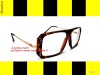 OCHELARI COOL Aviator PATRATI Rame cu LENTILE TRANSPARENTE Culoare Rame Maro HAVANA imprimeu Leopard Optice Nerd Geek retro vintage stil 80's festival