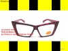 OCHELARI FUNKY RETRO Rame cu  LENTILE TRANSPARENTE Nerd Geek Rama Rame ROZ Imprimeu LEOPARD cu NEGRU Lentila Clara Fun Party Petrecere Sexy petrecere