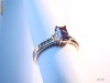 inel aur 10K Clasic cu Amethist si Diamante Amethyst