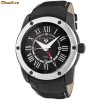 Swiss Legend 10005G-01-BB Traveler GMT Black Dial Lthr
