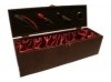 VAND/// Cutie pt sticla vin din lemn cu  accesori ///