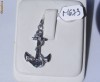Pandant UNICAT ancora aur 10K, 2.9g, ornat cu DIAMANTE albe si negre !!