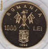 PRIMA MONEDA de o UNCIE aur a BNR,1000 lei 1998,150 ani de la revolutia de la 1848,aur 31 gr