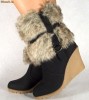 Botine casual dama/femei, cu blanita si platforma, model 2011, marime 41