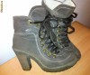 Botine dama 100% piele, BENVENUTI, stil bocanc cu toc, SUPER!!!