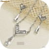 set - lant si cercei-placat cu aur 18k