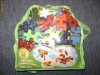 ghiozdanel cu piese tip puzzle din plastic