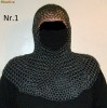Coif gluga cu umerar din zale de fier model sec. XIII, nou, replica Coif gluga cu umerar din zale de fier model sec. XIII, nou, replica