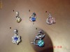 Pandantive placate cu rodiu si cristale swarovski