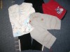 set hainute copii 6-7 ani cu o pereche pantaloni trening , bermude, pantaloni scurti si o bluza cu maneca lunga