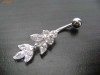 PIERCING BURIC MODEL LUNG PIETRE ALBE MONTURA ARGINT