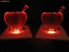 Lampa cu led tip card in forma de inimioara strapunsa de Sageata lui Cupidon ,inima gadget, incape cu usurinta in portofel, Dragobete!!!!