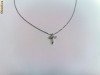 Lantisor de dama CELLINI, aur alb, cu cruciulita cu diamant, 4.24g