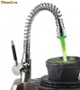 Baterie bucatarie de lux cu dus si LED termostat 3 culori in functie de temperatura apei produs unic Kitchen faucet