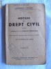 Carte veche: NOTIUNI DE DREPT CIVIL - pentru Clasa a V-a a Liceelor Comerciale, Alexandru Giuglea, 1944