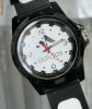 Ceas barbatesc ADIDAS, alb-negru, bratara silicon, quartz, nou - PRET REDUS!!!!