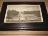Priveliste cu lac gravura veche sec 18