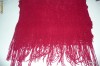 SAL FOARTE MARE TIP PONCHO , MOHAIR FIN , BORDO