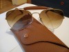 ochelari de soare RAY BAN aviator 3025 model cu PIELE leather ,  NOI ORIGINALI ORIGINAL