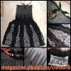 ROCHIE FASHION de OCAZIE - SEARA, stil GOGOSAR, MATERIAL CREPE SATEN MATASE LUCIOASA,COLIER CORAL INCLUS