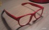 Ochelari tocilar Wayfarer stil Ray Ban - Rama pe Rosu Rosie Rame Rosii - Lentile Transparente - Nerd Geek Unisex - Calitate Superioara Import Germania