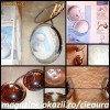 OGLINDA COSMETICA 2 in 1 ROTUNDA DUBLA LUPA cu SUPORT VERTICAL/ORIZONTAL cu 3 VENTUZE made in Germany
