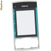 Carcasa fata Nokia X3 argintie - albastra Originala