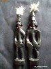 Cutite scrisori, din lemn de abanos, sculptate manual, vechi, anii '60, Austria - El si ea