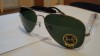 ochelari de soare RAY BAN aviator 3025 3422 - Q model cu PIELE leather , NOI ORIGINALI ORIGINAL