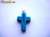 Myriam Handmade: Pandantiv - Cruciulita - Howlite turcoaz