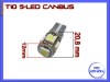 BEC AUTO LED POZITIE T10 (W5W) - 5 SMD CANBUS FARA EROARE - CULOARE ALB XENON 6000K