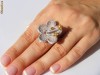 Inel designer aur 18K, 18g, montura FLOARE cu 1.86ct BRILIANTE albe si canary !!!