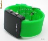 Ceas cu led-uri barbatesc/dama, curea silicon verde, led watch, sport,casual.Nou