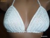 super!!! sutien handmade din fir de bumbac alb si crem