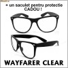 Ochelari Wayfarer Nerd - lentile clare, unisex ; Bonus : un saculet pentru protectie !
