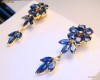 cercei aur 14K cu safire art deco superb sa vandut !