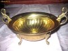 Jardiniera din bronz aurit in stil Empire cu motive animale, dragon stilizat si leu, de provenienta relativ recenta, inaltime 12 cm, lungime 22 cm, in
