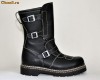 Bocanci/Ghete moto, 100% piele, confectionati manual