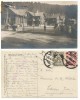RFL 1927 ROMANIA Posta locala Paltinis ilustrata rara cu caruta de posta, transportata prin curier